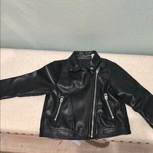 Zara Black Moto Jacket with Asymmetrical Zipper